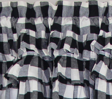 Buffalo Check Black - Buttermilk Valance VR510011 - The Fox Decor